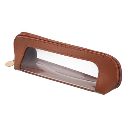 DIKACA Make-up Pinsel Reiseetui mit Transparentem Fach Kompakte Kosmetiktasche mit Glattem Reißverschluss Stabiler Schutz für Make-up Pinsel Praktischer Organizer für Unterwegs von DIKACA