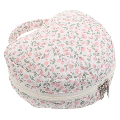 DIKACA Makeup Bag für Damen Große Kapazität Handliche Kosmetiktasche mit Reißverschluss Design Tragbarer Reise Make Up Organizer mit Tragegriff Rosa Blumenmuster DIKACA Makeup Bag für Damen Große Kapazität Handliche Kosmetiktasche mit Reißverschluss Design Tragbarer Reise Make Up Organizer mit Tragegriff Rosa Blumenmuster von DIKACA