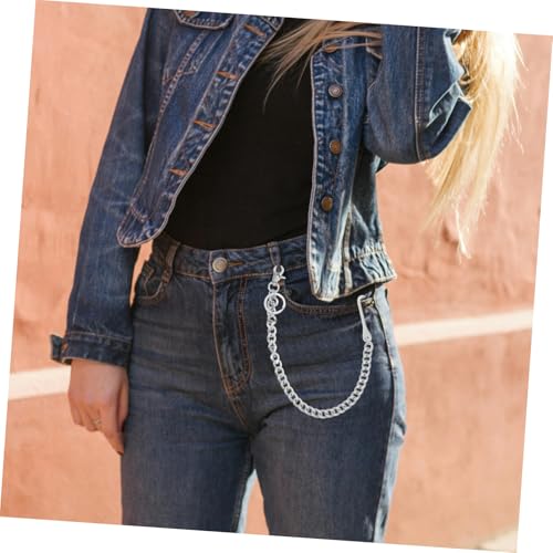 DIKACA Metal Hosenkette Herren Punk Style Robust Vintage Look Hip Hop Jeans Kettengürtel mit Langlebigen Metallgliedern Vielseitig Tragbar an Hose Tasche und Mantel Modisches Accessoire von DIKACA