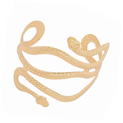 DIKACA Metall Armband Damen Punk Schlange Design Armreif Oberarm Manschette Goldfarben Exaggerated Serpentine Schmuck für Party Alltag Geschenk von DIKACA