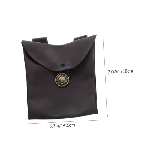 DIKACA Mittelalterliche PU Hüfttasche Retro Renaissance Cosplay Geldbörse mit Großer Kapazität und Tragbarem Design für LARP Party Theater und Alltag Geeignet für Schlüssel Handy und von DIKACA