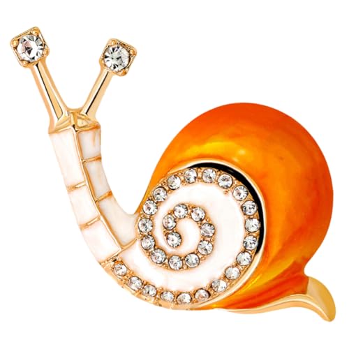 DIKACA Mode Brosche Schnecke aus Langlebiger Legierung Leichter Anstecker für Kleidung Rucksack Mütze Kreatives Vielseitiges Accessoire für Damen und Modisch und Dekorativ Orange von DIKACA