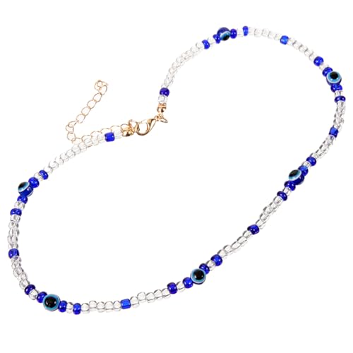 DIKACA Modische Damen Clavicle Kette mit Bunten Perlen Einfache Elegante Halskette für Teens Vielseitiges Schmuck accessoire für Alltag und Besondere Anlässe von DIKACA