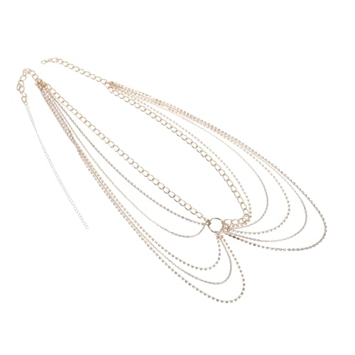 DIKACA Modische Mehrschichtige Taillenkette Mehrschichtige Taillenketten Kettengürtel Damen Strass Bauchketten Für Damen Taillen Körperkette Körperkette Schmuck Bauchschmuck von DIKACA