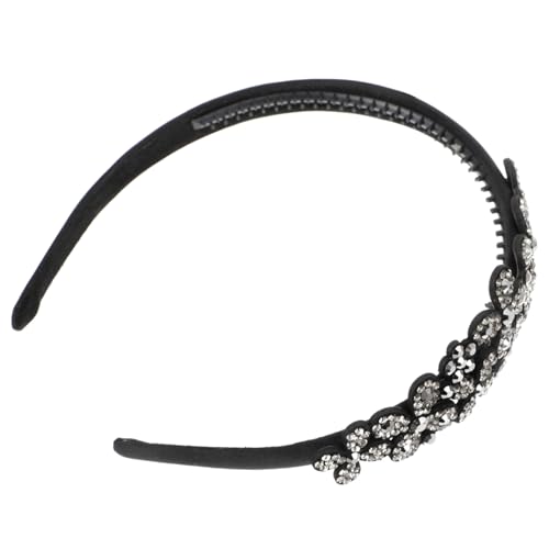DIKACA Modisches Damen Haarband mit Strasssteinen Breites Leichtes Stirnband für Gesichtspflege Sport und Alltag Süßes Haarschmuck-accessoire für Frauen und Mädchen von DIKACA