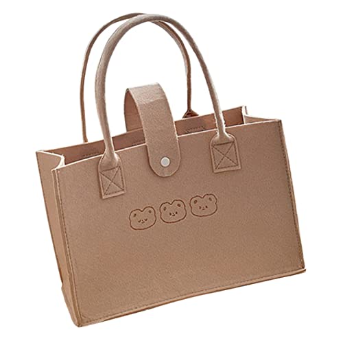 DIKACA Multifunktionale Filz handtasche Mittlere Großer Stauraum Wiederverwendbar Leicht und Robust als Büro tasche für Schule Camping und Alltag Umweltfreundlich und Praktisch von DIKACA