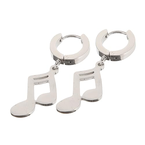 DIKACA Musiknoten Ohrringe für Herren Dangle Ohrschmuck Alloy Langlebig Modisch Streetwear Hip Hop Festival Geschenkidee von DIKACA