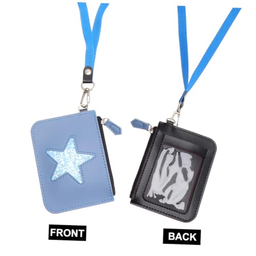 DIKACA Muster Kartenhalter Geldbörse mit Umhängeband Kleine Geldtasche mit Reißverschluss Pu Leder Leicht und Langlebig Portabel für Frauen Mädchen Alltag Schule Shopping von DIKACA