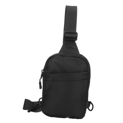 DIKACA Oxford Umhängetasche Herren Verstellbarer Gurt Leichte Crossbody Tasche für Sport Laufen Reise mit Mehreren Taschen Sichere Reißverschluss Brusttasche für Alltag und Outdoor von DIKACA