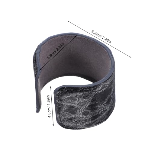 DIKACA PU Chunky Armband Damen Retro Offener Breiter Manschettenarmband Halbrund Modisches Handgelenkschmuck Für Alltag Büro Freizeit Anlässe von DIKACA