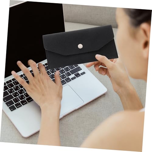 DIKACA PU Leder Damen Geldbörse Wiederverwendbares Budget Umschlag Portemonnaie mit Trennblättern und Aufklebern Stilvolle Clutch für Bargeld Karten Handy Robust und Praktisch für Alltag von DIKACA