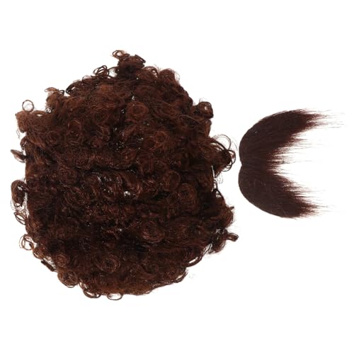 DIKACA Party Afro Perücke und Falscher Schnurrbart Set Künstliches Haar und Kostümaccessoire für Verkleidung Leicht Wiederverwendbar Passend für Halloween Themenparty und Karneval von DIKACA