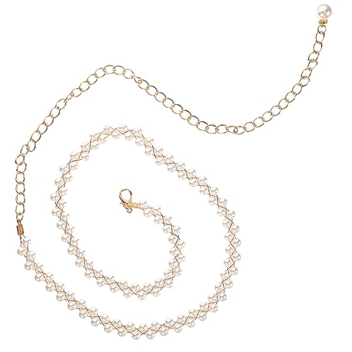 DIKACA Perlen Taillenkette für Damen Eleganter und Dekorativer Perlen Gürtel für Hochzeiten und Partys Einzigartiges Design für Mädchen und Frauen Langlebig und Passt zu Kleidern DIKACA Perlen Taillenkette für Damen Eleganter und Dekorativer Perlen Gürtel für Hochzeiten und Partys Einzigartiges Design für Mädchen und Frauen Langlebig und Passt zu Kleidern von DIKACA