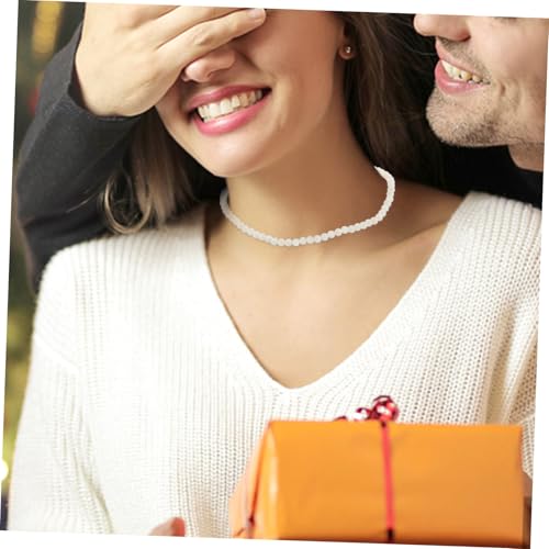 DIKACA Perlenkette Damen Vergoldet Feine Perlen Halskette Beaded Necklace Elegant Vielseitig Schmuck für Hochzeit Date Alltag von DIKACA