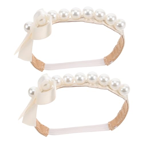 DIKACA Perlenverzierte High Heel Schuhriemen Damen Abnehmbare Anti lockerungs schnürsenkel Komfortable Stabile Fixierbänder für Damenpumps Modische Fixierung Installation von DIKACA