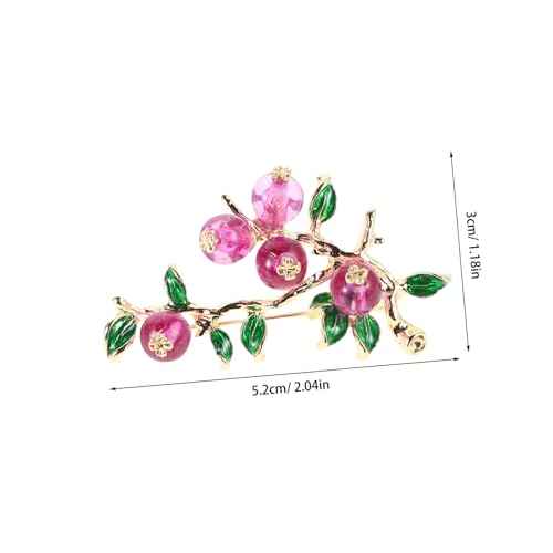 DIKACA Persimmon Brosche Damen Zinc Legierung Langlebig Modisch Lustig Obst Anstecknadel Herbst Kleidung Accessoire Trendiges Schmuckstück für Frauen von DIKACA