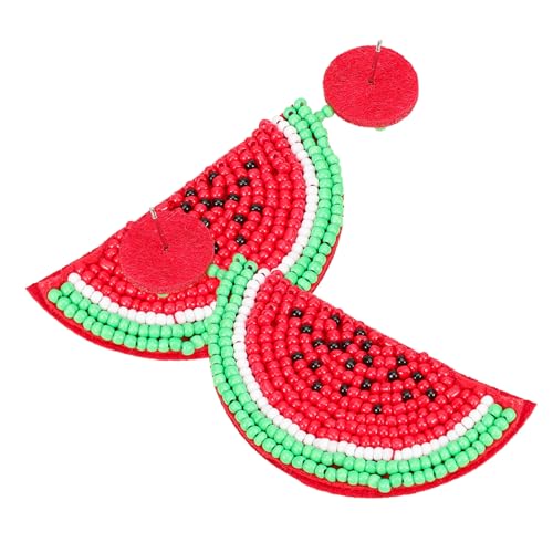 DIKACA Personality Ohrhänger Wassermelone Damen Ohrringe Kreative Tropfen Schmuck Süßes Design für Alltag und Party von DIKACA