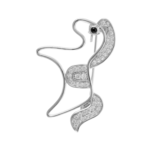 DIKACA Pferde-brosche aus Stabilem Metall Vielseitig als Brosche oder Schalclip Glänzend Verarbeitet Leicht und Kompakt für Business Abendveranstaltungen Anzug Pullover Cardigan Geeignet von DIKACA