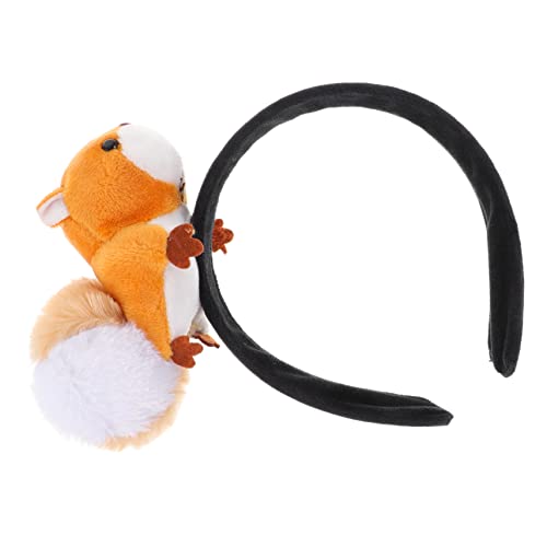 DIKACA Plüsch-eichhörnchen-stirnband Plüsch- -stirnband Tier-party-cosplay-requisite Partygeschenke Für Kinder Tierhaarreifen Tierkostüm-stirnband Plüsch Mädchen Herz Ausgabekarte von DIKACA