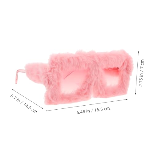 DIKACA Plüsch Sonnenbrille Damen Quadratisch Modisch für Outdoor Strand Sport Flauschige Partybrille Einzigartiges Accessoire mit Uv Schutz DIKACA Plüsch Sonnenbrille Damen Quadratisch Modisch für Outdoor Strand Sport Flauschige Partybrille Einzigartiges Accessoire mit Uv Schutz von DIKACA