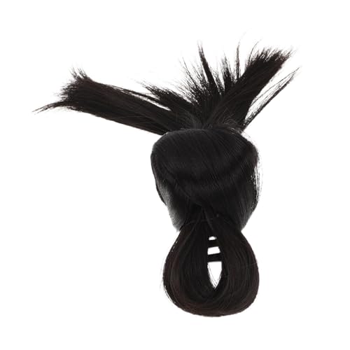 DIKACA Retro Fake Chignon Bun Claw Clip für Frauen Synthetischer Messy Low Bun Haaraufsatz Schonend Voluminös Vielseitig für Party Alltag und Festliche Anlässe Natürliche Schwarze Farbe von DIKACA