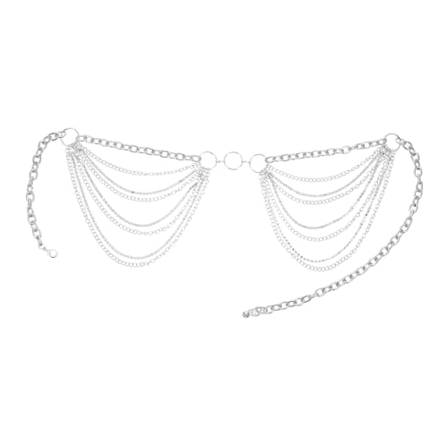 DIKACA Retro Strass Taillenkette Mehrlagige Taillenkörperketten Körperschmuck Kette Taillengürtel Taillenkette Schmuck Damen Taillenkettengürtel Modische Funkelnde Gürtel Für Frauen von DIKACA