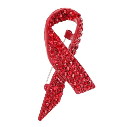 DIKACA Rhinestone Brosche Rotes Band Krebs Awareness Anstecknadel aus Legierung Stilvoller Schmuck für Kleidung Einfach zu Tragen Sicherer Halt Unterstützung Welt aids tag Modisches DIKACA Rhinestone Brosche Rotes Band Krebs Awareness Anstecknadel aus Legierung Stilvoller Schmuck für Kleidung Einfach zu Tragen Sicherer Halt Unterstützung Welt aids tag Modisches von DIKACA