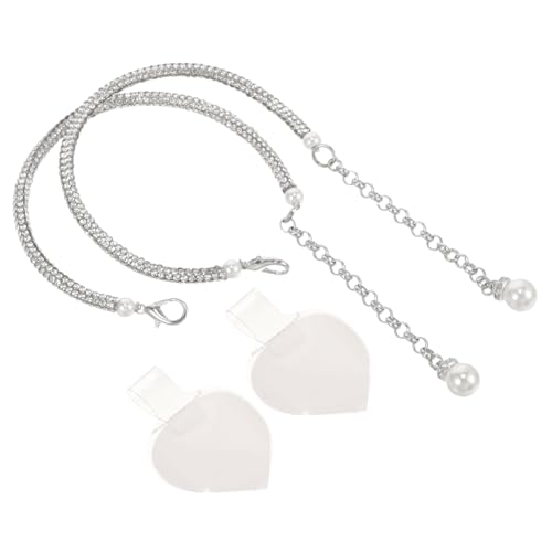 DIKACA Rhinestone Perlen Schuhriemen für Damen High Heels Abnehmbare Wiederverwendbare Fersenkette mit Sicherem Verschluss Verschleißfeste Schuhbänder für Hochhackige Schuhe von DIKACA