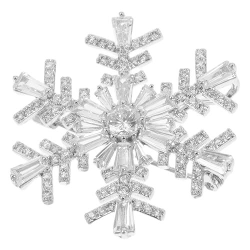 DIKACA Rhinestone Schneeflockenbrosche Leicht und Elegant mit Feiner Verarbeitung Modisches Unisex-ansteckaccessoire für Hemden Anzüge Hüte und Festliche Anlässe Wie Hochzeiten und von DIKACA