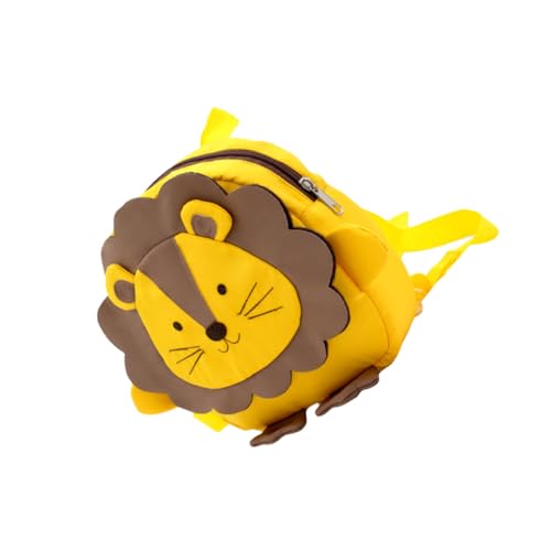 DIKACA Rucksack mit Löwen Motiv Robuster Oxford Anti Lost Sicherheitsseil rutschfeste Brustgurtsicherung für Kindergarten und Schule Praktische Handgriff Schultasche für Jungen und von DIKACA