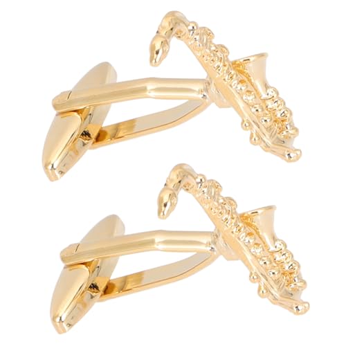 DIKACA Saxophon Manschettenknöpfe Herren Langlebig Musiker Geschenk Weihnachten Geburtstag Stilvolles Hemd Zubehör von DIKACA