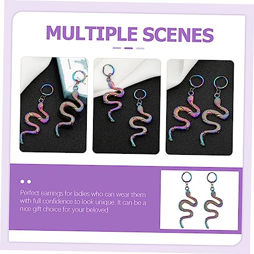 DIKACA Schlangenohrringe Damen Kreative Schlange Form Baumelnde Ohrschmuck Elegant Modisch Für Alltag und Party Farbe Gold DIKACA Schlangenohrringe Damen Kreative Schlange Form Baumelnde Ohrschmuck Elegant Modisch Für Alltag und Party Farbe Gold von DIKACA