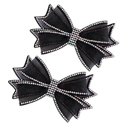 DIKACA Schleifen Schuhblume aus Mesh mit Strass Verzierung Schuhdekoration für Damen Slippers Modisches Accessoire für Ballerinas und Sandalen Vielseitig und Stilvoll Gestaltet von DIKACA