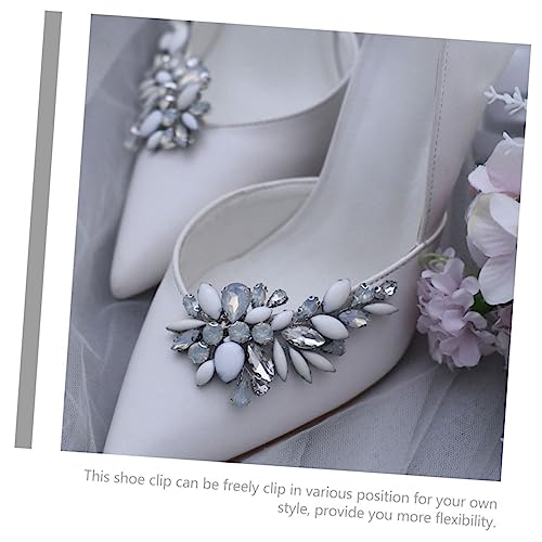 DIKACA Schuhclips Damen mit Funkelnden Strasssteinen Abnehmbare Brautschuh Charms Hochzeitsschmuck Dekoration für Pumps und High Heels Einfache Anbringung Vielseitig für Festliche von DIKACA