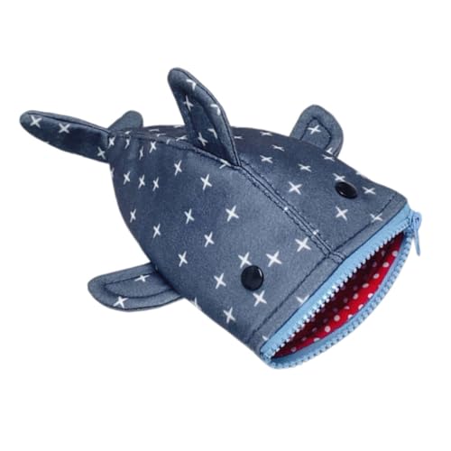 DIKACA Shark Federmäppchen mit Großer Kapazität Vielseitige Stifttasche aus Strapazierfähigem Canvas Origineller Sternen Design Leichter und Tragbarer Organizer für Büro Schule und Reisen von DIKACA