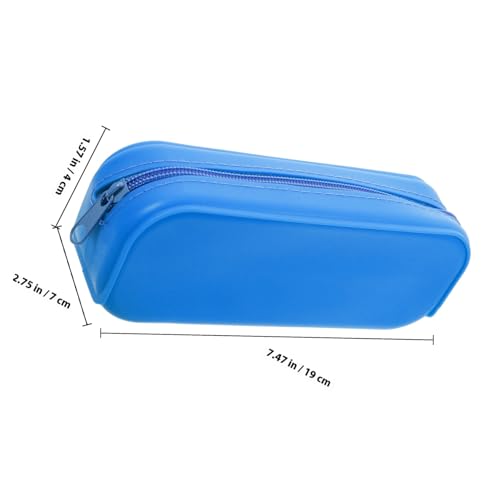 DIKACA Silikon Federmäppchen Mäppchen Stifte Tasche Reißfest mit Glattem Reißverschluss für Schule Büro Makeup Pinsel Organizer Tragbar von DIKACA