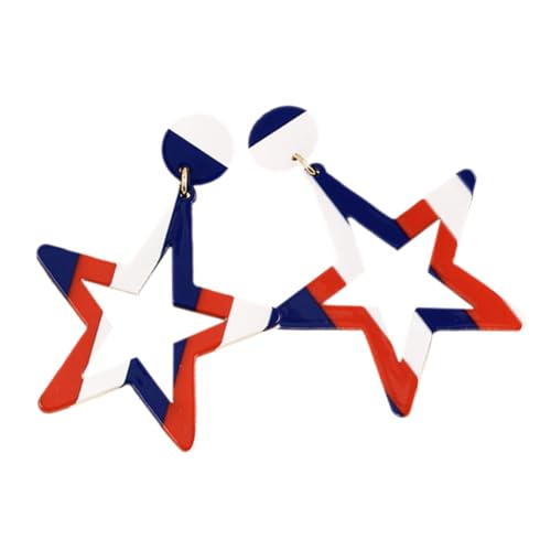 DIKACA Sternförmige Ohrhänger Ohrringe für Damen Geometrisch Leicht Party Schmuck Independence Day Festival Geschenk DIKACA Sternförmige Ohrhänger Ohrringe für Damen Geometrisch Leicht Party Schmuck Independence Day Festival Geschenk von DIKACA