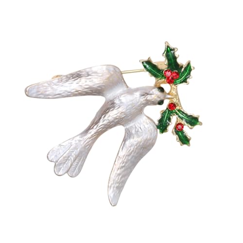 DIKACA Stilvolle Wasserstein brosche Friedens tauben anstecknadel Modisches Kleidungsornament Eleganter Schmuck für Damen und Accessoire für Kleider Taschen Schals und Geschenke von DIKACA