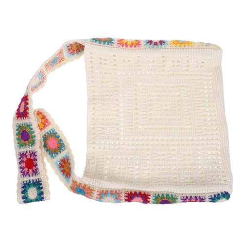 DIKACA Strandtasche Häkeltasche Süße Mädchen Strandtasche Netz Umhängetasche Für Damen Häkeltasche Häkelhandtaschen Für Damen Boho Schulterhandtasche von DIKACA