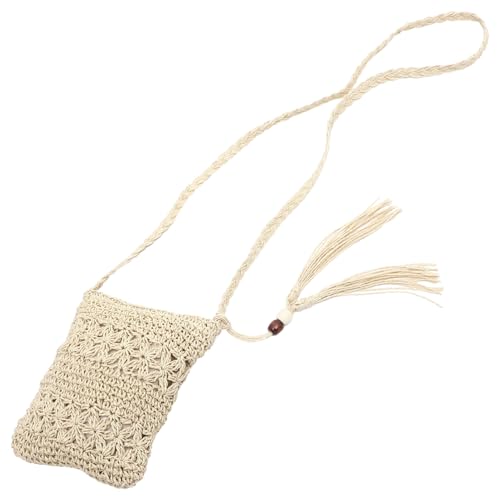 DIKACA Strapazierfähige Strohtasche Damen Handgewebte Woven Tote Strandtasche Sommer Umhängetasche Schultertasche Multifunktional für Urlaub Alltag von DIKACA