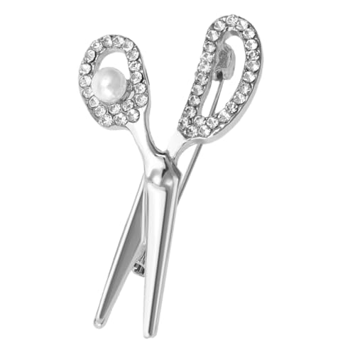 DIKACA Strass Brosche Scherenform Kleine Anstecknadel Legierung Robust Vielseitig für Kleidung Anzug Rucksack und Hut Sicherer Halt Modisches Accessoire für Damen und Herren von DIKACA