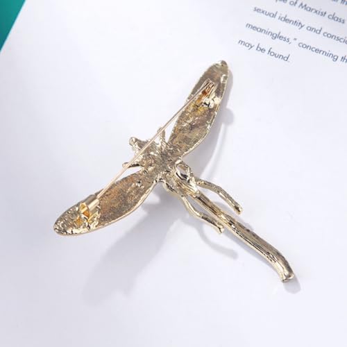 DIKACA Strass Libellen Brosche mit Perlenbesatz Modischer Anstecknadel für Kleidung Schal Hut und Anzug Eleganter Damen Schmuck für Festliche und Alltägliche Outfits von DIKACA