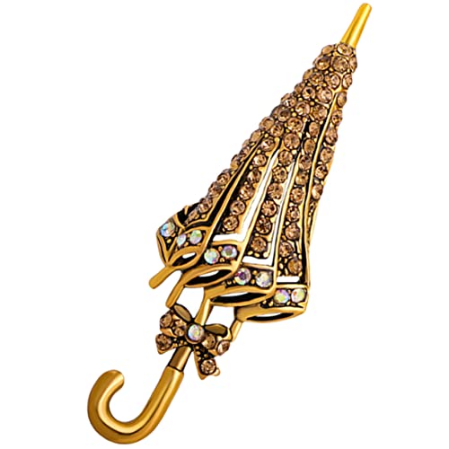 DIKACA Strass Regenschirm Brosche Anstecknadel für Kleidung Schal Pin Langlebig Modisch Vielseitig für Jacke Mantel Tuch Accessoire von DIKACA