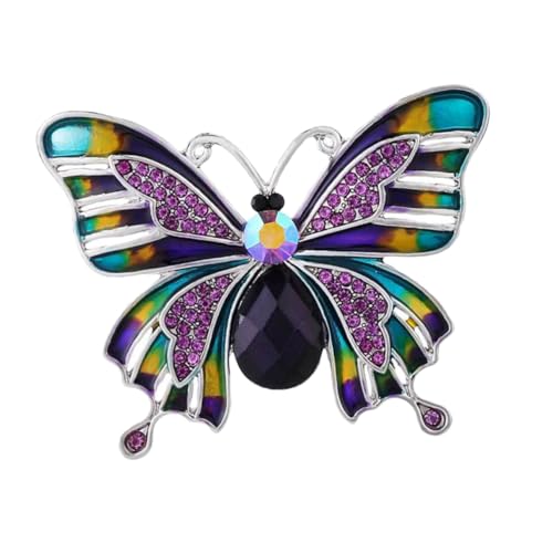 DIKACA Strass schmetterlingsbrosche für Frauen Modische Glitzer anstecknadel Eleganter Schmuck für Hochzeit Cocktailparty und Festliche Kleidung Langlebig und Einzigartig Gestaltet von DIKACA