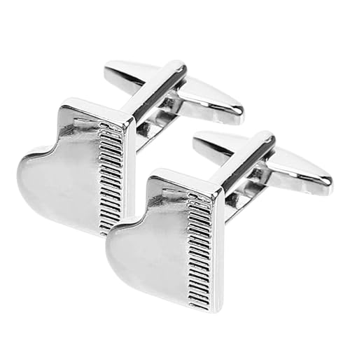 DIKACA Stylische Herren Manschettenknöpfe Pianomotiv Glänzend Elegante Hemdknöpfe für Business Hochzeit Konzert Formalität von DIKACA