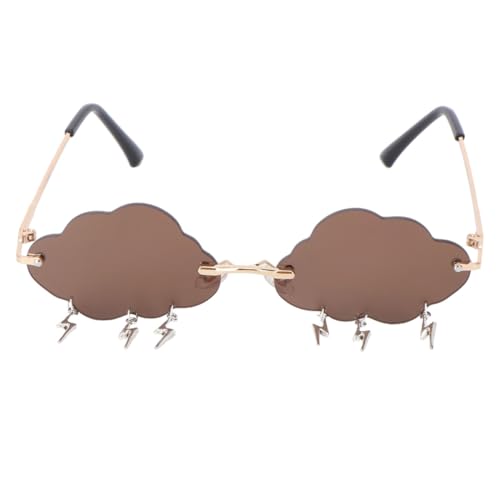 DIKACA Stylische Wolken und Gewitter Sonnenbrille für Damen Randloses Design Uv Schutz Attraktive Party Brille für Lustige Fotos und Festivals Leicht und Komfortabel Einzigartiger DIKACA Stylische Wolken und Gewitter Sonnenbrille für Damen Randloses Design Uv Schutz Attraktive Party Brille für Lustige Fotos und Festivals Leicht und Komfortabel Einzigartiger von DIKACA