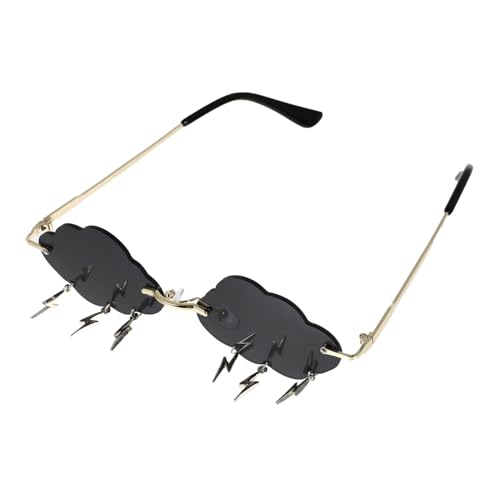 DIKACA Stylische Wolken und Licht Sonnenbrille Damen Unisex Festival Party Brille mit Uv Schutz und Blendreduktion Trendige Foto Requisiten für Strand Pool Rave DIKACA Stylische Wolken und Licht Sonnenbrille Damen Unisex Festival Party Brille mit Uv Schutz und Blendreduktion Trendige Foto Requisiten für Strand Pool Rave von DIKACA