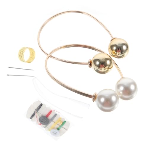 DIKACA U förmige Schuhriemen für Damen High Heels Abnehmbare Anti rutsch Fersenhalter mit Perlen design Einfach zu Montierende Schuhbänder für Sicheren Halt und Modische Schuhaccessoires von DIKACA