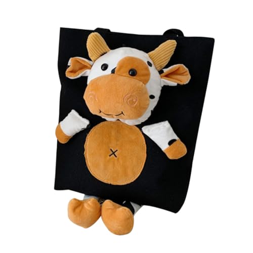 DIKACA Umhängetasche Kuhmuster Canvas Crossbody Bag Schultertasche Damen Modisch Langlebig Vielseitig für Alltag Party Strand Geeignet von DIKACA