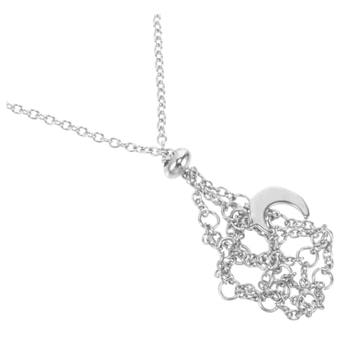 DIKACA Verstellbare Damen Halskette mit Natürlichem Kristallkäfig aus Titanstahl Langlebiger Edelsteinhalter Modischer Schmuckanhänger für Individuellen Stil und DIY Bastelprojekte von DIKACA